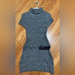 Grey Sweater Dress with belt